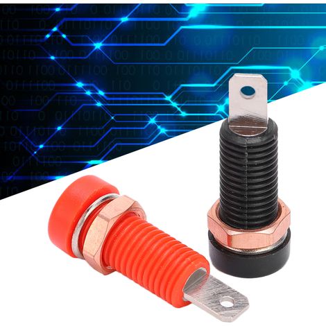 10 pièces Connecteurs Banane Laiton 4mm/0.2in Résistance Isolation Max.24A Prises Femelles 30V‑60V pour Câbles Audio (1/5)
