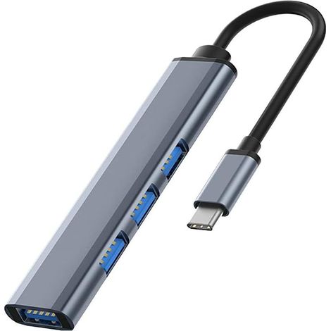 Hub USB C -4 in 1 Porte USB Multiple per pc Docking Station hub USB c to USB Adattatore USB C Con 1 USB 3.0 & 3 USB 2.0 Tipo C Hub,per Laptop Mac, Chiavetta USB, Altro Dispositivo Type C (1/5)