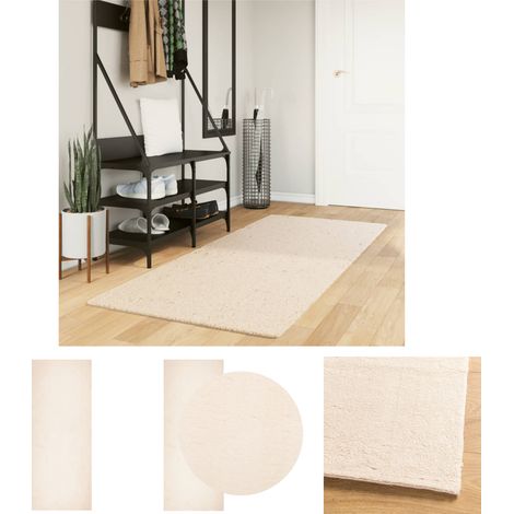 vidaXL Rug "HUARTE" Short Pile Soft and Washable Beige 80x200 cm