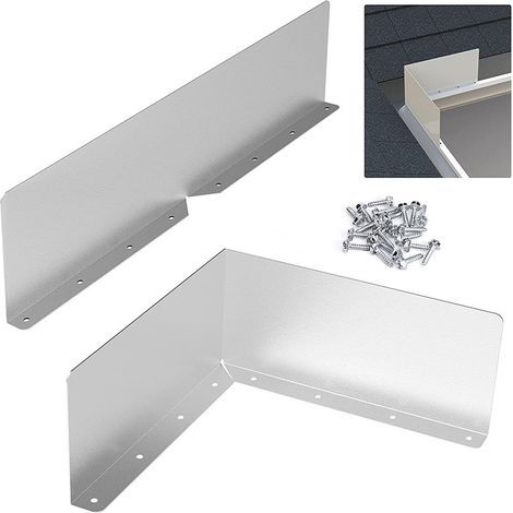 BRAVIX 4 Pièces Bardeaux De Toiture Gardes Bardeaux De Toit Inverseur Garde-Éclaboussures Drain De Toit Garde De Gouttière Inverseur De Pluie ,409cm (1/5)
