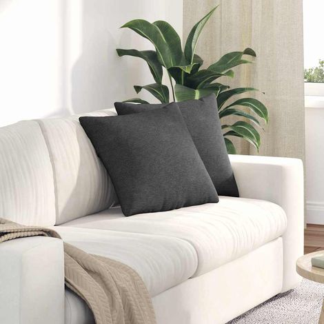 vidaXL Cuscini da Divano 2 pcs Grigio scuro 45 x 45 cm (1/5)