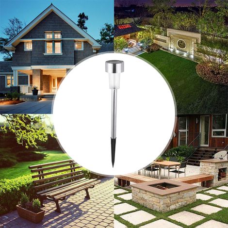 Set mit 2 Solar-LED-Gartenleuchten, farbiges Licht