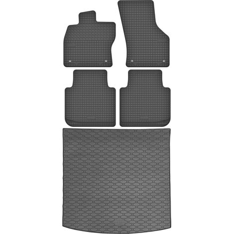Ensemble de tapis de sol en caoutchouc pour VW Tiguan Allspace SUV (2017-2024) + tapis de coffre