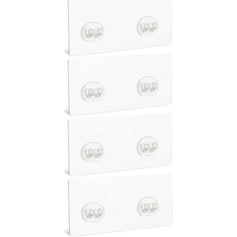 Lot de 4 crochets adhésifs pour étagère de douche, crochets muraux transparents pour étagère de salle de bain panier d'angle porte-savon salle de bain toilettes (1/5)