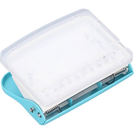 Relieuse portable à spirale pour carnets A4, A5, A6 et A7, avec perforatrice ronde, bleu clair, idéale pour la maison ou l'école. (1/5)