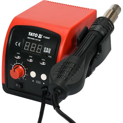 STAZIONE SALDANTE AD ARIA CALDA DA 750 W CON DISPLAY LED - YT-82457 (1/3)