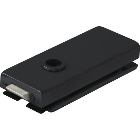 DORMA Glastür-Schloss Studio Classic unversperrbar, für Glas 8-10mm, 10.002, Alu schwarz