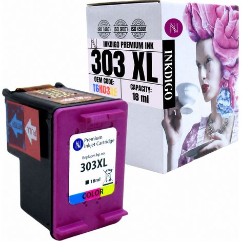 Inchiostro Inkdigo 303XL compatibile con HP Envy Inspire 7220e Photo 6220 Photo 6234, certificato TÜV. (1/5)