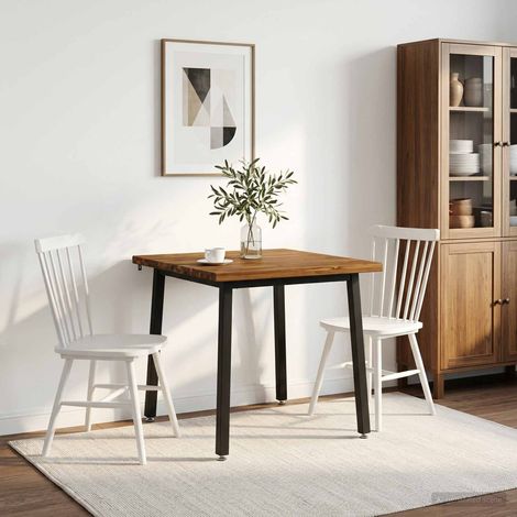 vidaXL 60 x 55 x 75 cm Madera de Acacia Sólida Natural y negro (1/5)