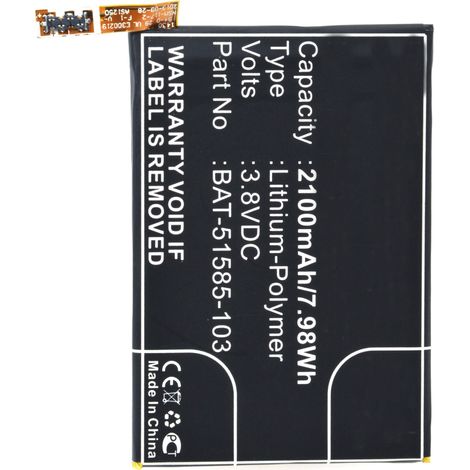 NX - Batterie téléphone, smartphone, GSM pour BlackBerry 3.8V 2100mAh - BAT-51585-003BA (1/3)