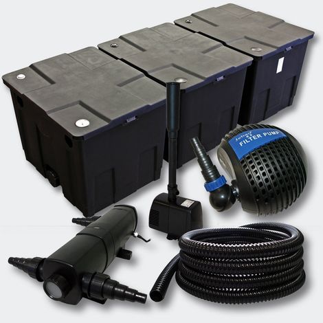 Kit: fontana per schiumatoio con pompa sterilizzatrice per filtrazione per laghetto