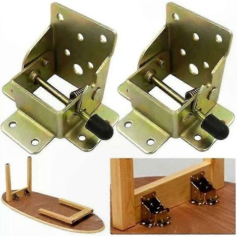 Paar 90°-Klapptischbeine, automatische Verriegelung, teleskopierbar, verdeckte Stützen für Schreibtisch, Bett und Scharniere, verstellbare Auszugslänge (1/3)