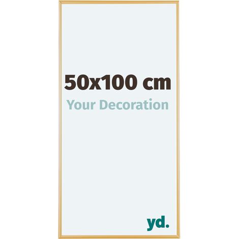 yd. - Cadre photo 50x100 - Or Vintage - Aluminium - Kent