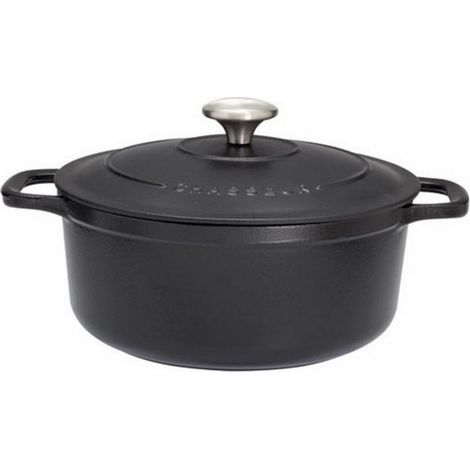 Ovale emaillierte auflaufform aus gusseisen 24 cm schwarz - Chasseur - puc472801
