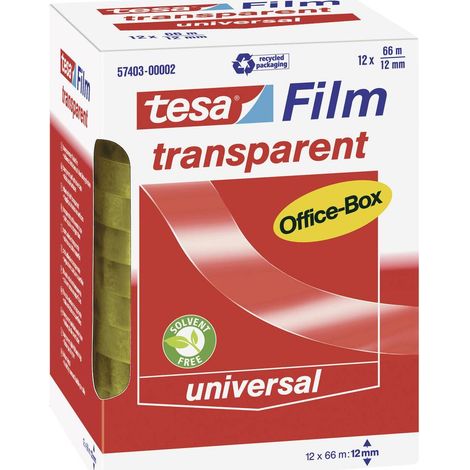 tesa OFFICE-BOX 57403-00002-01 Nastro adesivo tesafilm Trasparente (L x L) 66 m x 12 mm 12 pz. (1/2)