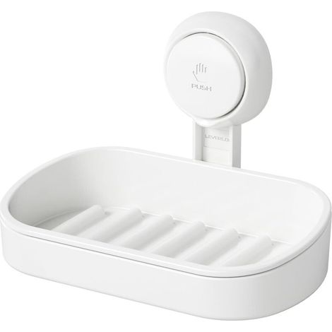 Duschseifenhalter mit Saugnapf, zur Wandmontage, ohne Bohren, selbstklebend, abnehmbar (1/5)