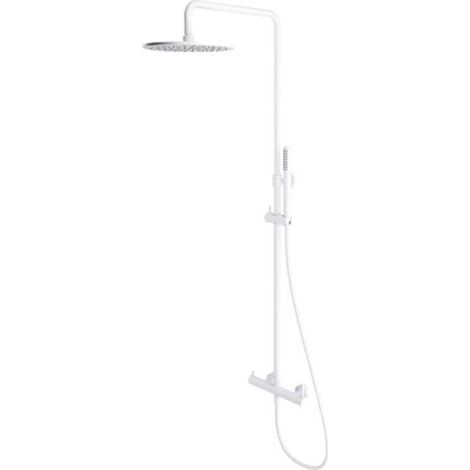 OMNIRES Y - Set doccia con miscelatore, diametro 25 cm, bianco opaco Y1244MWM