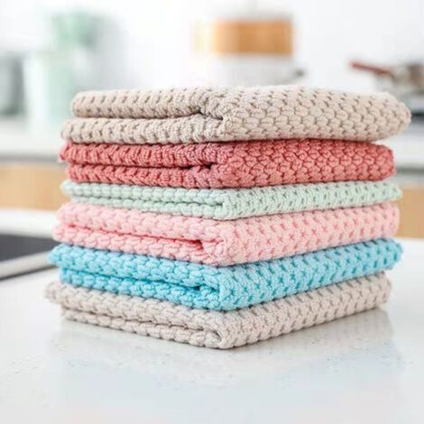 6 Chiffon de Nettoyage en Microfibre Multifunction pour la Salle de Bain Maison Cuisine Bureau Voiture Moto,Multicolore,30 x 30 cm (1/4)