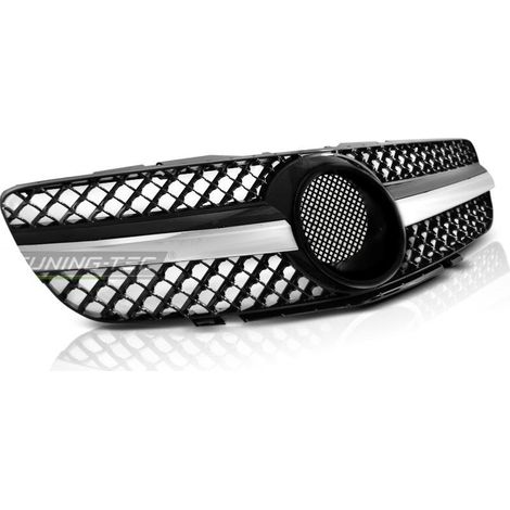 Grille calandre Mercedes SL R230 01-06 noir chrome-27318157