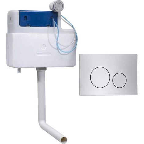 Roper Rhodes Torrent Concealed Dual Flush WC Toilet Cistern + Rondo Chrome Plate (1/4)