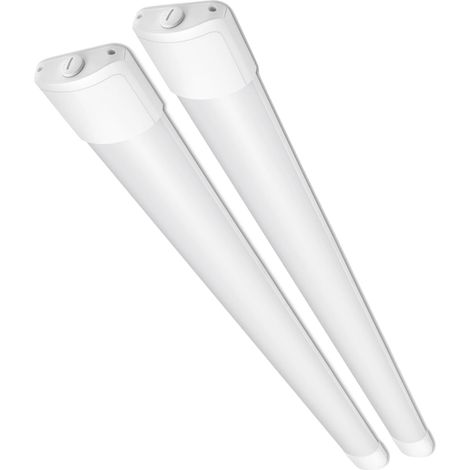 Tubo LED, resistente al agua, diseño conectable, 2 unidades, luz neutra, blanco, 16-20 W. (1/2)