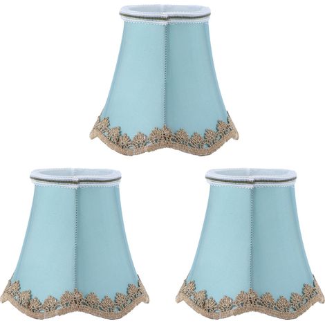 3Pcs Abat-jour en Tissu Vert Clip Type Style Européen Moderne Couvre-Lampe E14 pour Maison Hôtel KTV