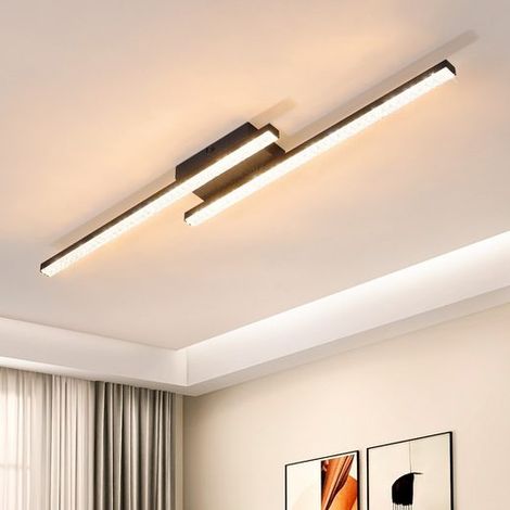 GBLY Plafoniera LED Design moderno  Nero - 18W LED Plafoniere Camera Moderna Cristallo Metallo Plafoniera 3000K Luce Calda per Camera da Soggiorno Letto Corridoio Cucina Ufficio