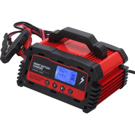 Tragbares Autobatterieladegerät mit 0-V-Startfunktion für Trockenbatterien, Wechselstrom 110–220 V, 10 A, 50/60 Hz, EU-Stecker (1/5)