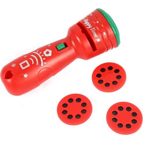 Proiettore di immagini con torcia natalizia rossa a batteria. (1/5)