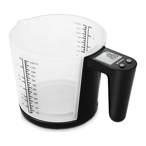 Kuchenwaage messbecher 3kg 1200ml kv310 schwarz