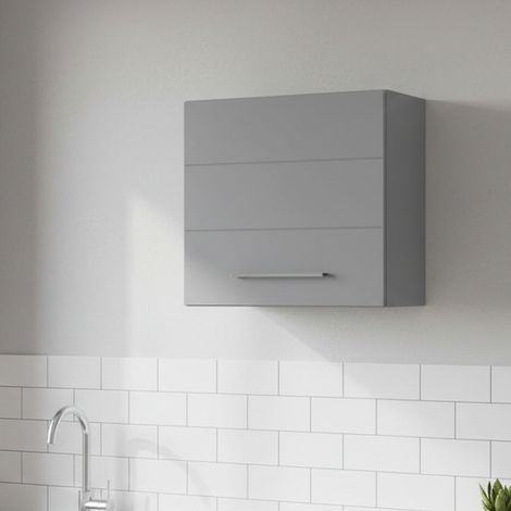 Despensa Cocina Moiola, Mueble Cocina un Cajón, un Estante, 2 Compartimentos, 60x30x57h cm Gris (1/5)