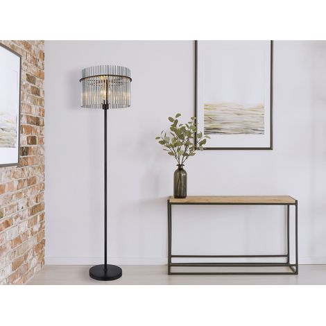 Ausgefallene LED Stehleuchte mit Rauchglas Stäben, Höhe 152cm (1/5)