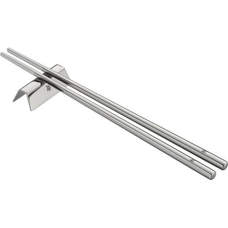 Lot de 6 baguettes avec repose-couverts pour 2 personnes en acier inoxydable poli Passe au lave-vaisselle (1/5)
