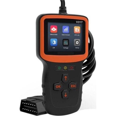 Scanner Diagnostic OBD2 Professionnel Lecteur Code Moteur Voiture Outil Verification Panne Reinitialisation Vehicule (1/4)