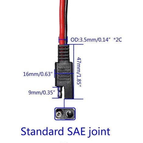 Faisceau de câblage avec connecteur à déconnexion rapide SAE 14AWG pour câble d'extension de 1 mètre pour camion. (1/4)