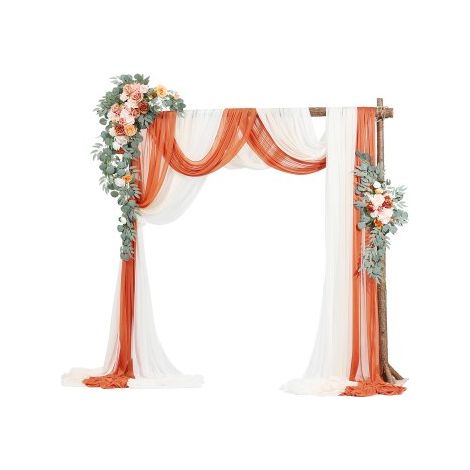 Kit Fleurs Artificielles pour Arche de Mariage avec 2 Bouquets (1/5)
