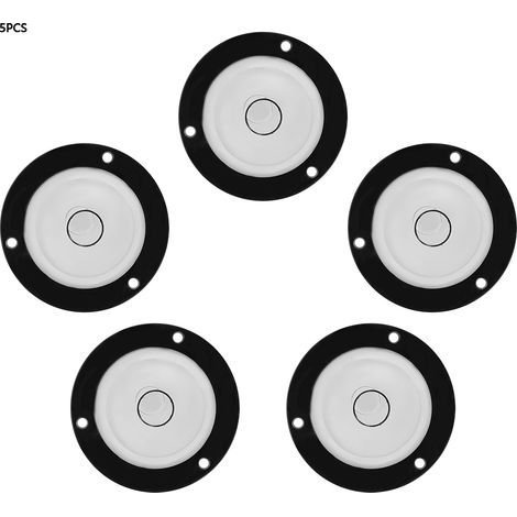 Niveau à Bulle, Petit Niveau à Bulle Petit Niveau à Bulle 5 Pièces Outil de Mesure Bulle de Niveau Circulaire avec Trou de Montage pour la Mesure de l'équilibre. (1/5)