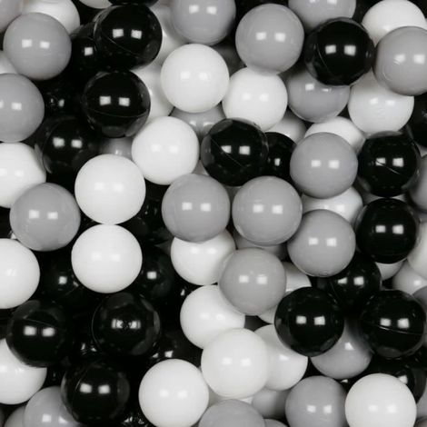Balles De Piscine - 100 Pièces - Blanc Noir Gris - Pour Jeux Aquatiques Et Trampoline (1/3)