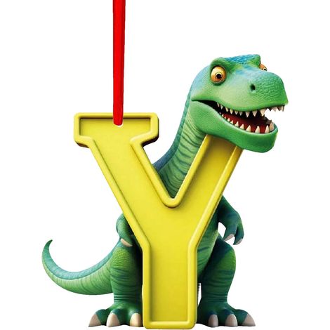 Pendentif Dinosaure - Lettres Anglaises 26 - Décoration De Noël Pour Arbre Et Intérieur - 1 Pièce