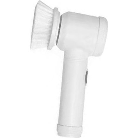 Brosse de nettoyage électrique rotative avec 3 têtes de brosse remplaçables pour salle de bain, baignoire, carrelage, sol, lavabo, fenêtre. Type rechargeable (batterie intégrée). (1/5)