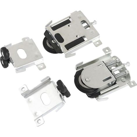 Roulette de porte coulissante – Lot de 2 roues nylon et 2 clips – Résistantes à l'usure et à la corrosion – Pour armoires et placards – Dontodent (1/5)