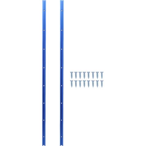 2 pièces T Track en alliage d'aluminium Double coupe Section universelle avec vis trou de montage pré-percé pour scie à table routeur outil de travail du bois T19 800mm bleu (1/5)