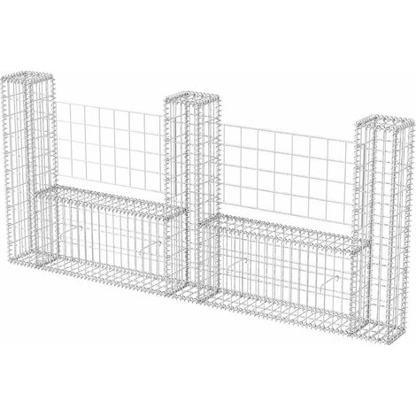 Maison Exclusive - Gabionenkorb U-Form Stahl 240×20×100 cm