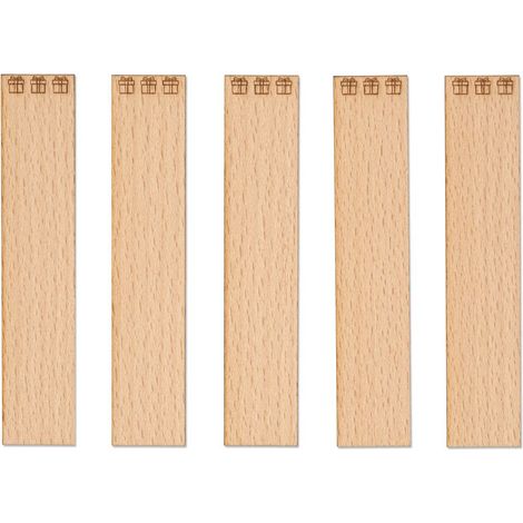 Stoppini in legno con incisione - regali 100x20x1 mm 5 pezzi