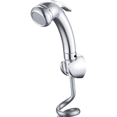 Pommeau de douche haute pression chromé déclencheur et douchette à main filetage 1/2" pour camping-car, caravane, baignoire, bateau, camping" (1/5)