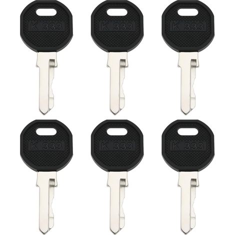 Lot de 6 clés d'armoire de rechange EK333 333 1108-1-1 1108-U35 compatibles avec cylindre de serrure EK333 compatible avec EMK Compatible avec APC Compatible avec armoires réseau Hoffman (1/5)