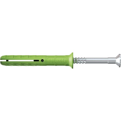 Fischer 45x Taco Clavo N GREEN 6 x 40/10 S Cabeza Avellanada - 524845