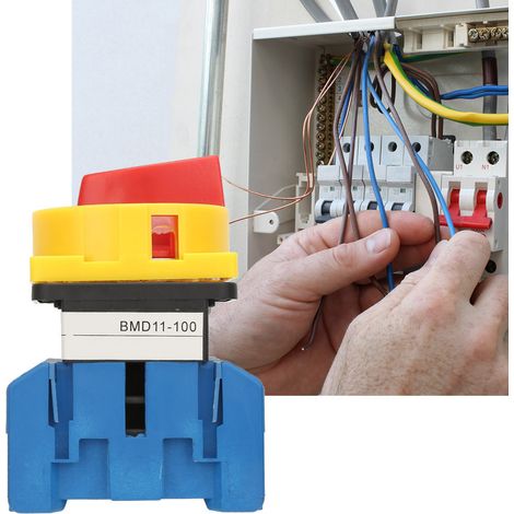 Interrupteur de disjoncteur de charge 80A/100A, tripolaire, à came rotative 2 positions, marche/arrêt (100A) (1/5)