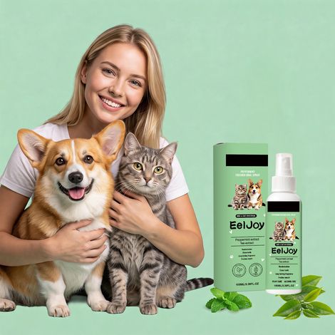 Pet breath freshening spray with tea extract to clean the breath of cats and dogs -- 100ml (1/5)