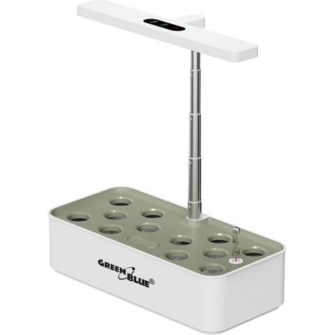Sistema inteligente de cultivo de plantas de interior GreenBlue, maceta SMART, 4L de capacidad, para 12 plantas, LED de espectro (1/5)